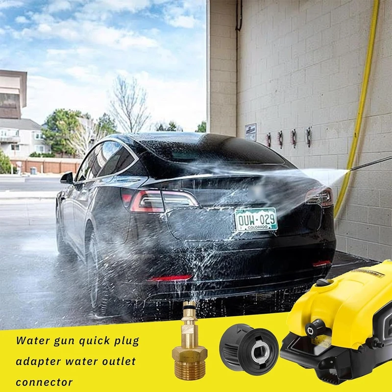 เครื่องฉีดน้ําแรงดันสูง Quick Connect Adapter สําหรับ Karcher K2-K7 Series ทองเหลือง M22 14 มม.ท่อเชื่อมต่อ Quick Release Adapter