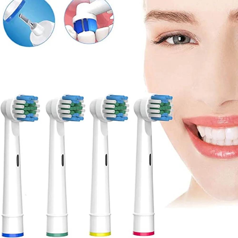 4 Bàn Chải Đánh Răng Điện Thay Thế Đầu Mềm Mại Bật Lửa Dupont Lông Bàn Chải Răng Đầu Chải Cho Răng Miệng B Bàn Chải Đánh Răng Đầu Phun Răng Vệ Sinh