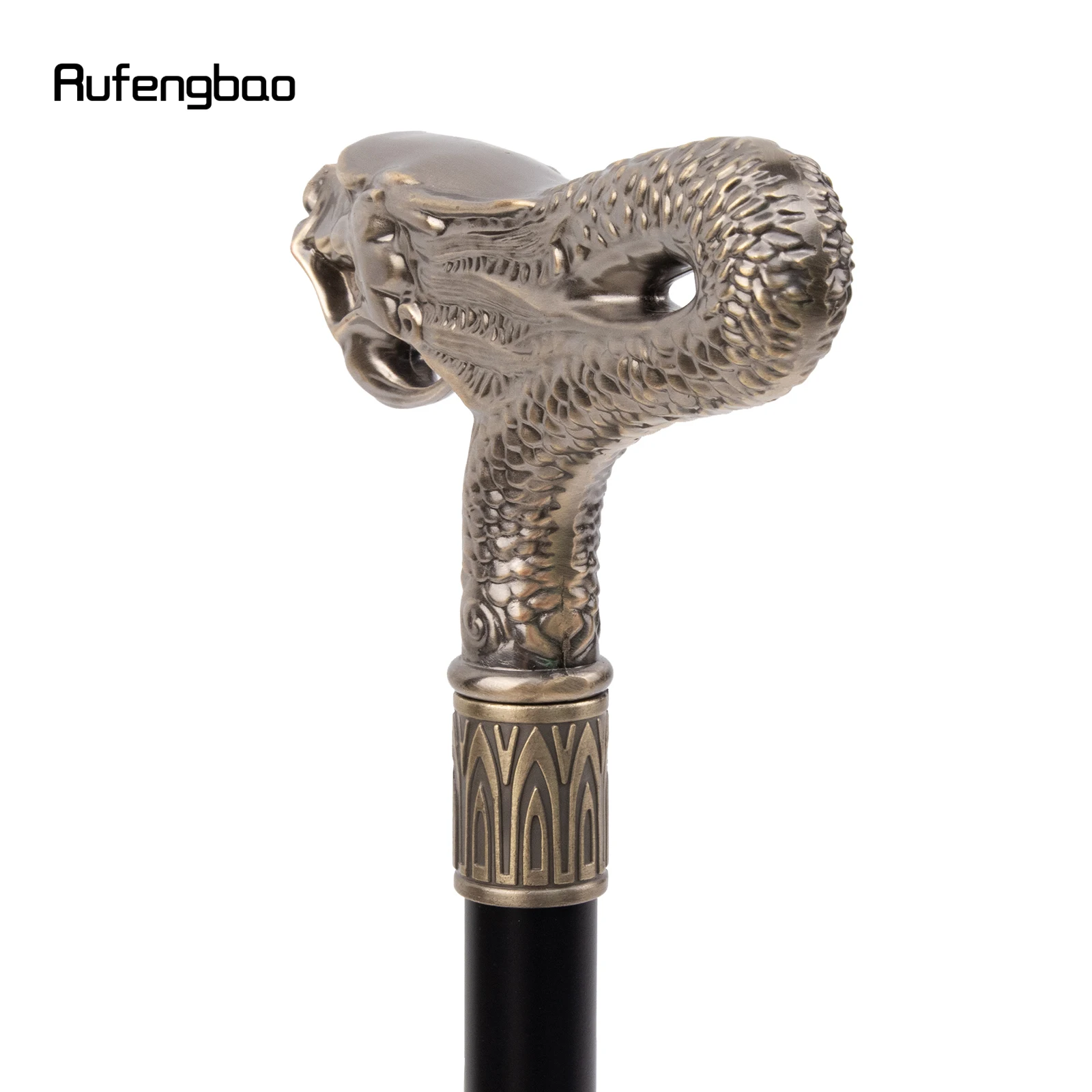 Cabeça de dragão de cobre moda bengala decorativa vara cospaly festa vintage elegante bengala crosier 92cm