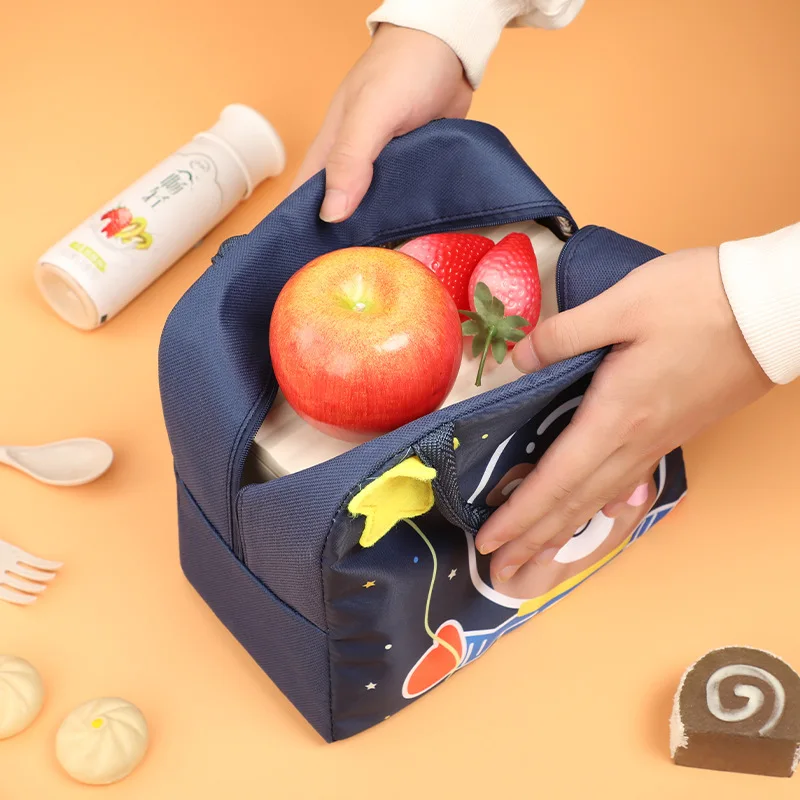 Tas Makan Siang Kartun Tas Perlengkapan Piknik Kotak Makan Siang Termal Terisolasi Portabel Baru