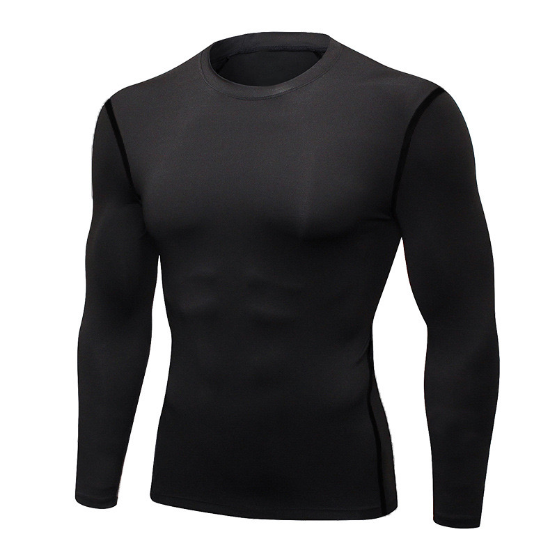 1 szt. Męska bielizna termiczna z długimi rękawami męska cienka, obcisła szybkoschnąca elastyczna koszulka fitness męska jesienno-zimowa Sprots Wear