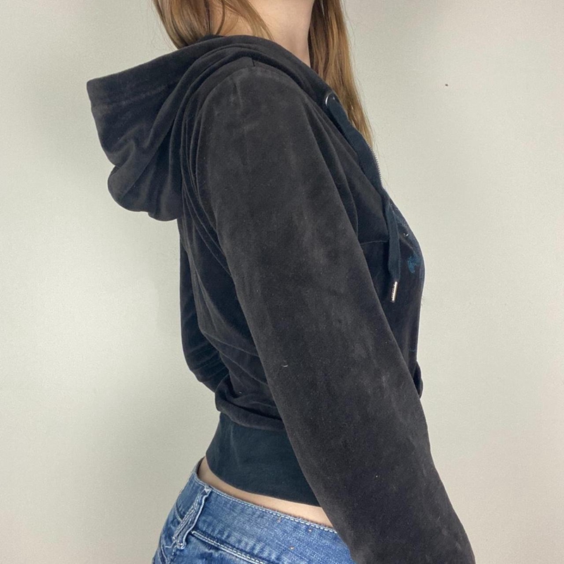 Y2k estética vintage magro sweatshirts bordado padrão gráfico zip up hoodies 2000s retro grunge shopping goth jaqueta outono casaco