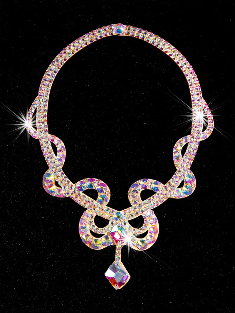 Buikdans Sparkle Ketting Sieraden Competitie Danser Accessoire Shine Dansen Ketting Stage Performance Kostuum Egypte Show
