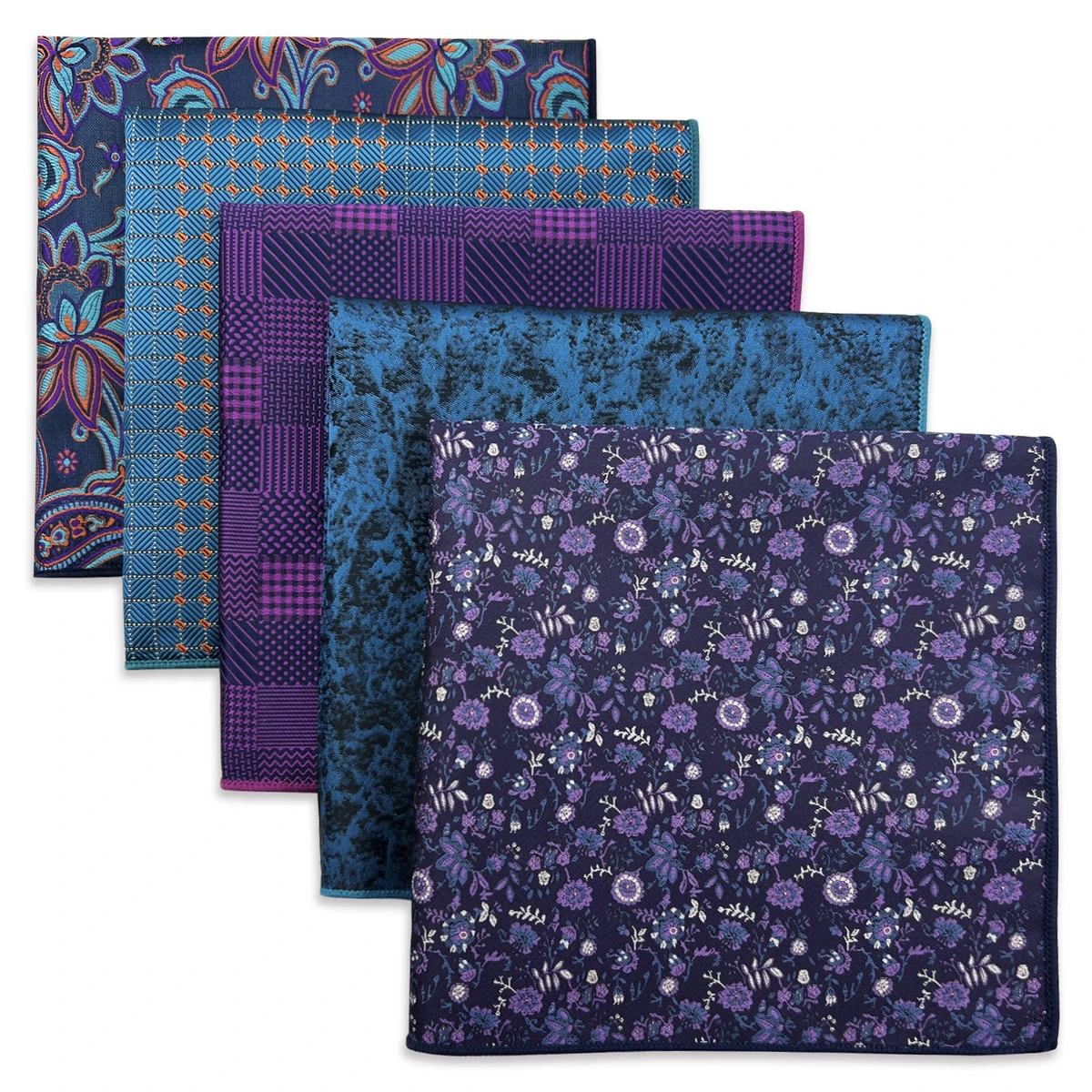 2025 ใหม่ 5 ชิ้น Mens Pocket Square CLASSIC ASSORTED ผ้าเช็ดหน้างานแต่งงานแฟชั่น Bundle