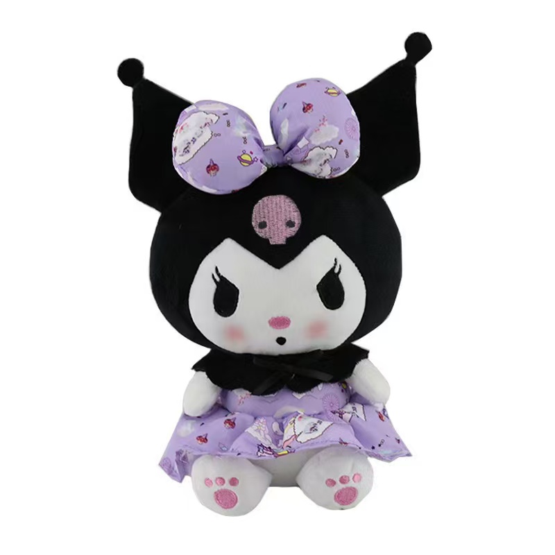 Sanrio morango kuromi travesseiro brinquedo de pelúcia meninas macio brinquedos de pelúcia morango melodia boneca presente