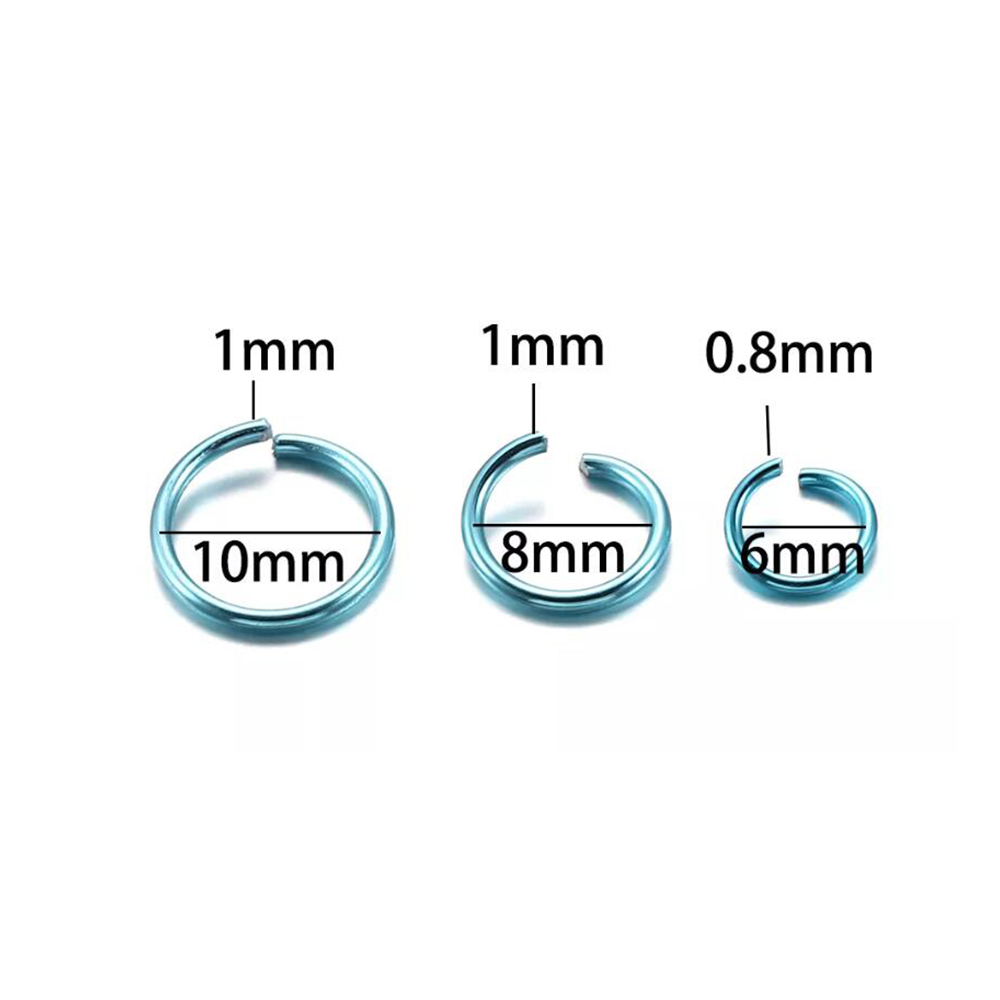 300 Pçs/lote 6/8/10mm Anéis de Salto Abertos Coloridos Dividir Conectores de Anel de Salto para DIY Colar Pulseira Jóias Fazendo Acessórios