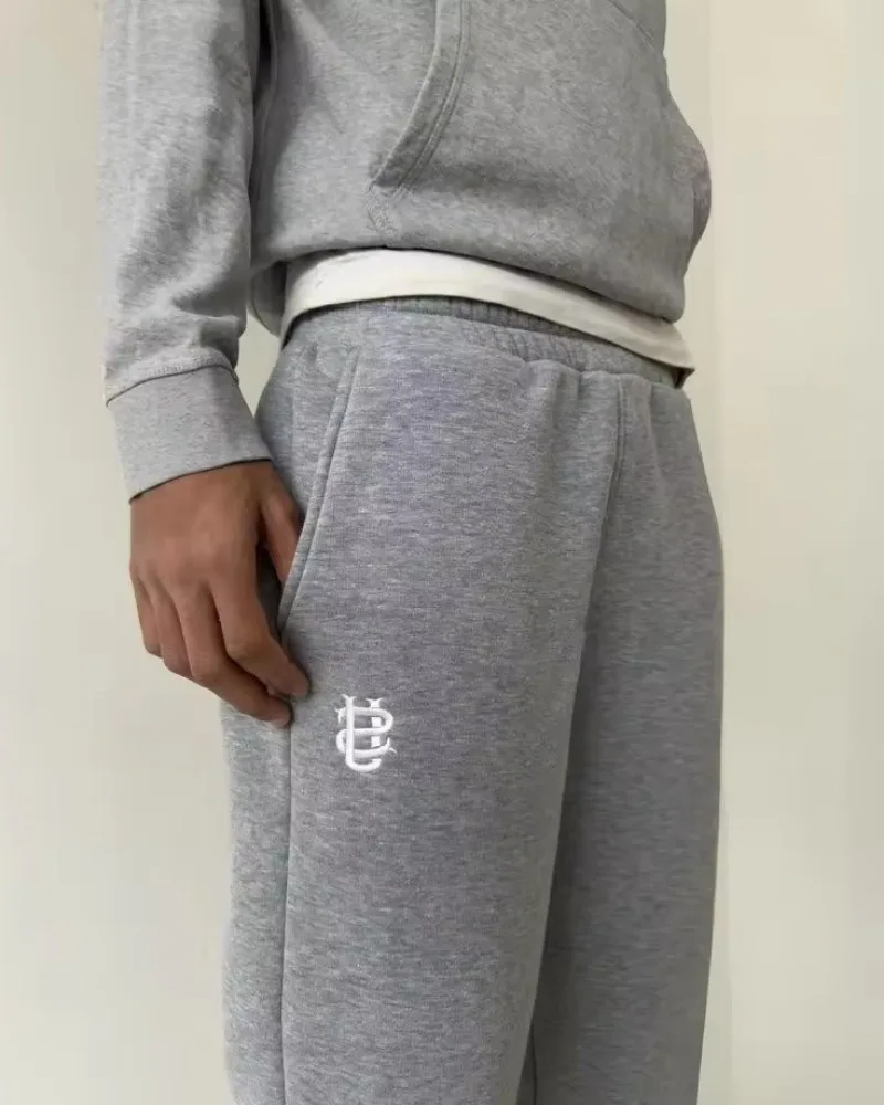 Y2k carta zíper hoodie das mulheres dos homens harajuku moda carta bordado calças retro oversized moletom com capuz zíper 2 pçs conjuntos