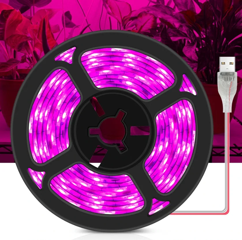LED wachsen Licht Voll spektrum USB wachsen Lichtst reifen 0,5 m 1m 2m Chip LED Phyto Lampe für Pflanzen Blumen Gewächshaus Hydro ponik