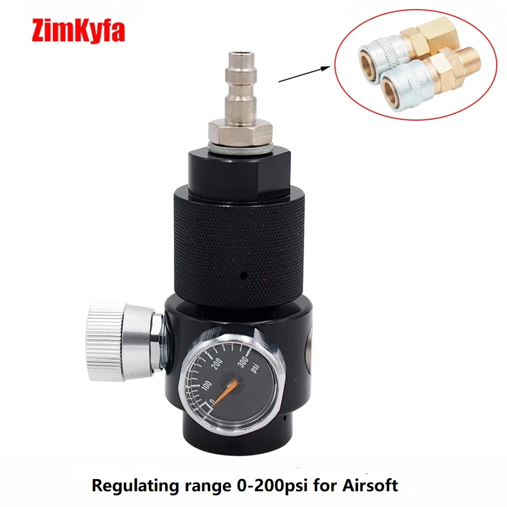 HPA Regulating Regulator Co2 Valve W/ US Foster or 8mm Quick Disconnect Adapter Male Plug DIY Kit For G1/2-14 Tank Bottle