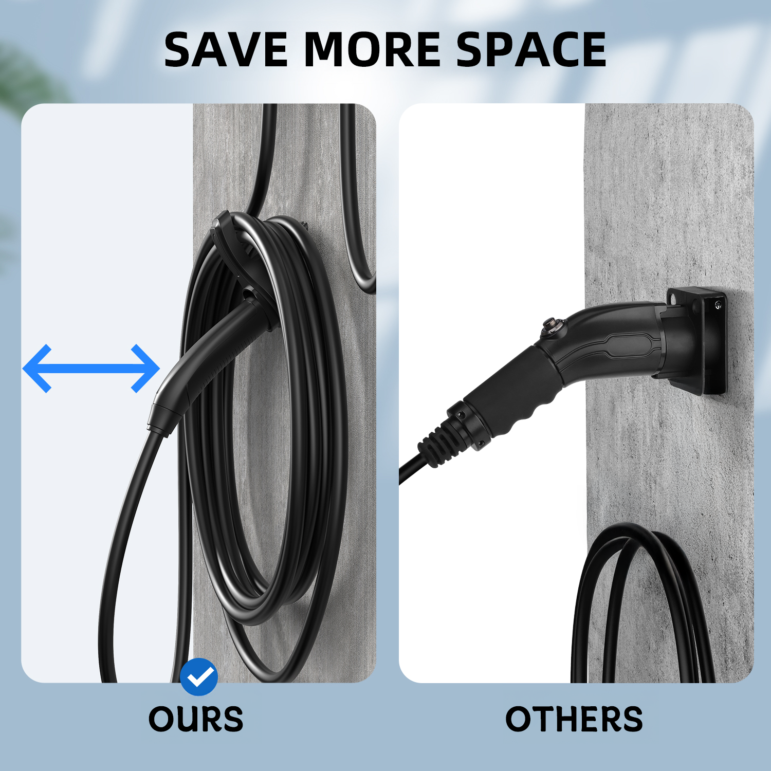 Draagbare EV Charger Plug Holder Stand voor TESLA Nacs Type 1 Type2 GB/T Autolader Muurbeugel Auto Oplaadkabel Beugel