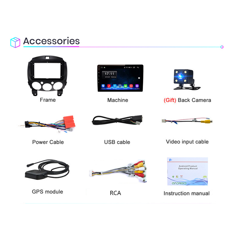 Автомобильный Android-радио, мультимедийный плеер для MAZDA 2 Mazda2 2007 2008 2009 2010 2011 2012 2013 2014 GPS Navi 2din 2 din, авторадио