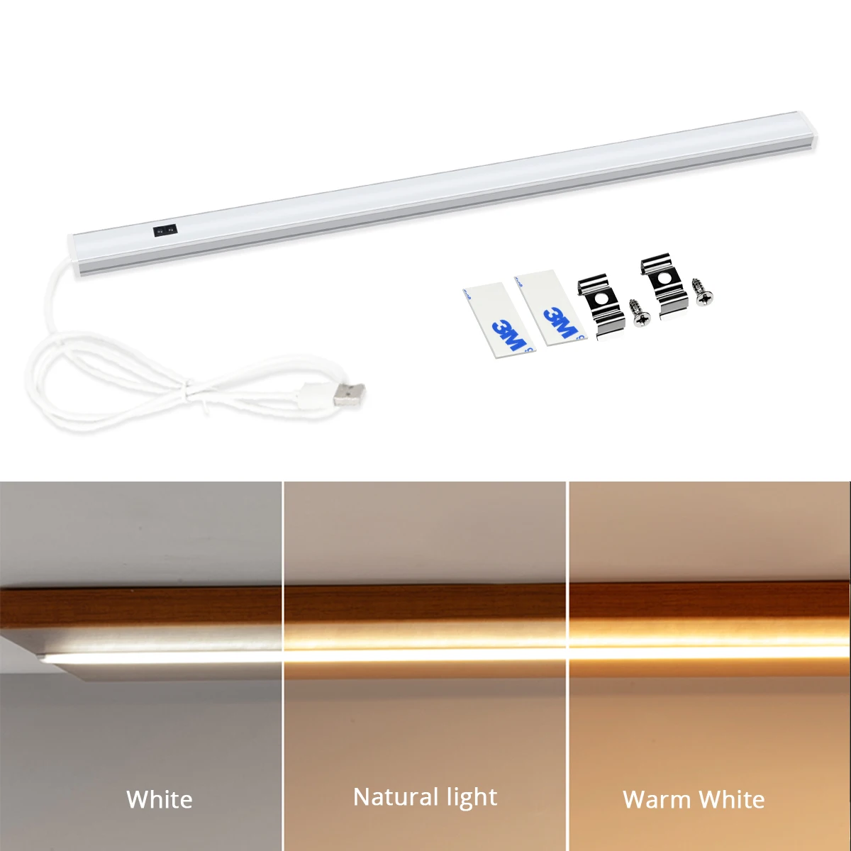 30/40/50 センチメートルアルミプロファイル USB LED バーライトストリップ 5V ハンドスキャンモーションセンサーキッチンランプ浴室寝室キャビネット照明
