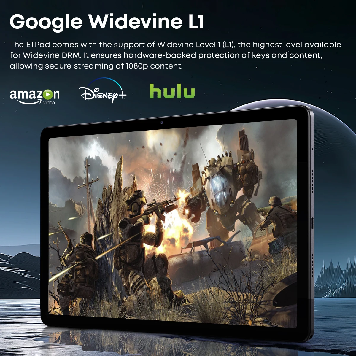 CHUWI Tablet AuPad Android 14 Tablets 10.95" FHD+2K Display Snapdragon 685 8GB RAM 128GB ROM 13MP AF Rear 7000mAh 18W 4G LTE Tab