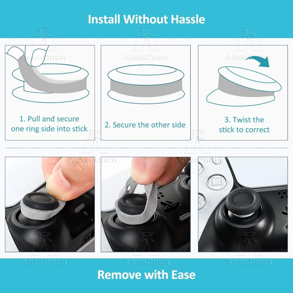 18PCS Controller Precision Rings Gamepad 3D Analog Stick Enhancement Aim Assist Motion Control Anti-Wear Anti-Drift Buffer Ring