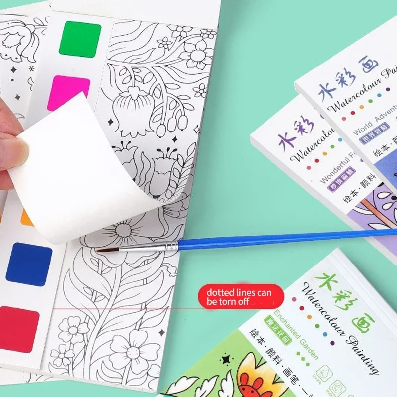 1 шт., детская Акварельная раскраска, для детей и взрослых