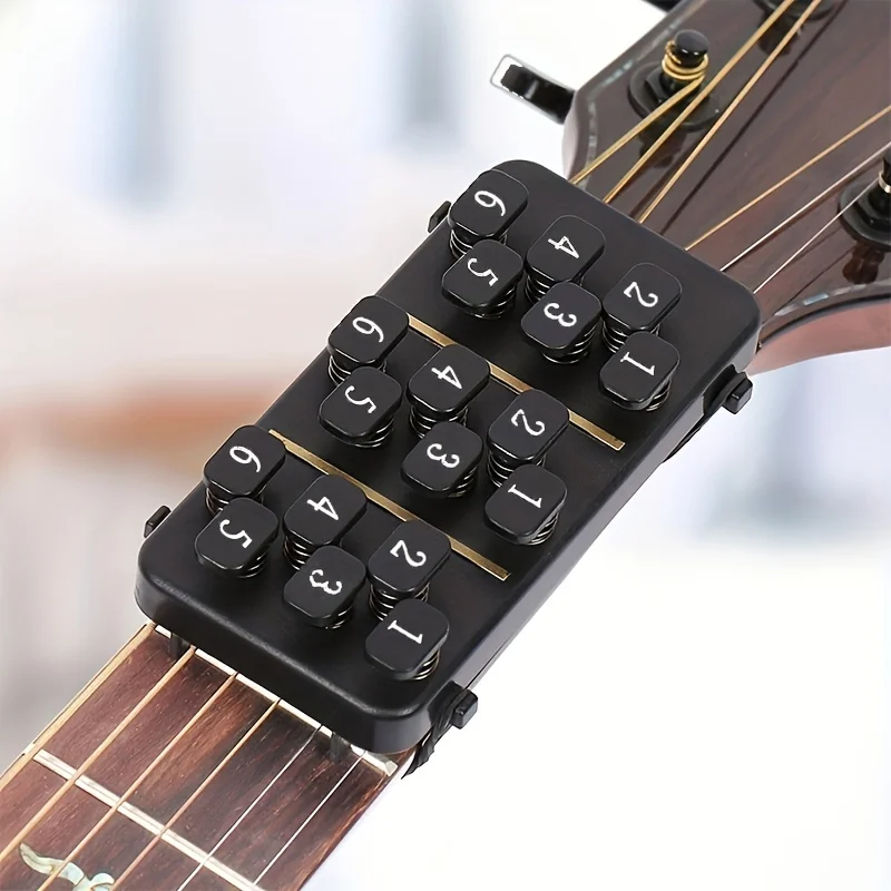 Trainings hilfen einfach Press Kit Gitarren akkord unterstützt Lern werkzeug 18 Tasten Ein-Klick-Gitarren akkord für Gitarristen Anfänger