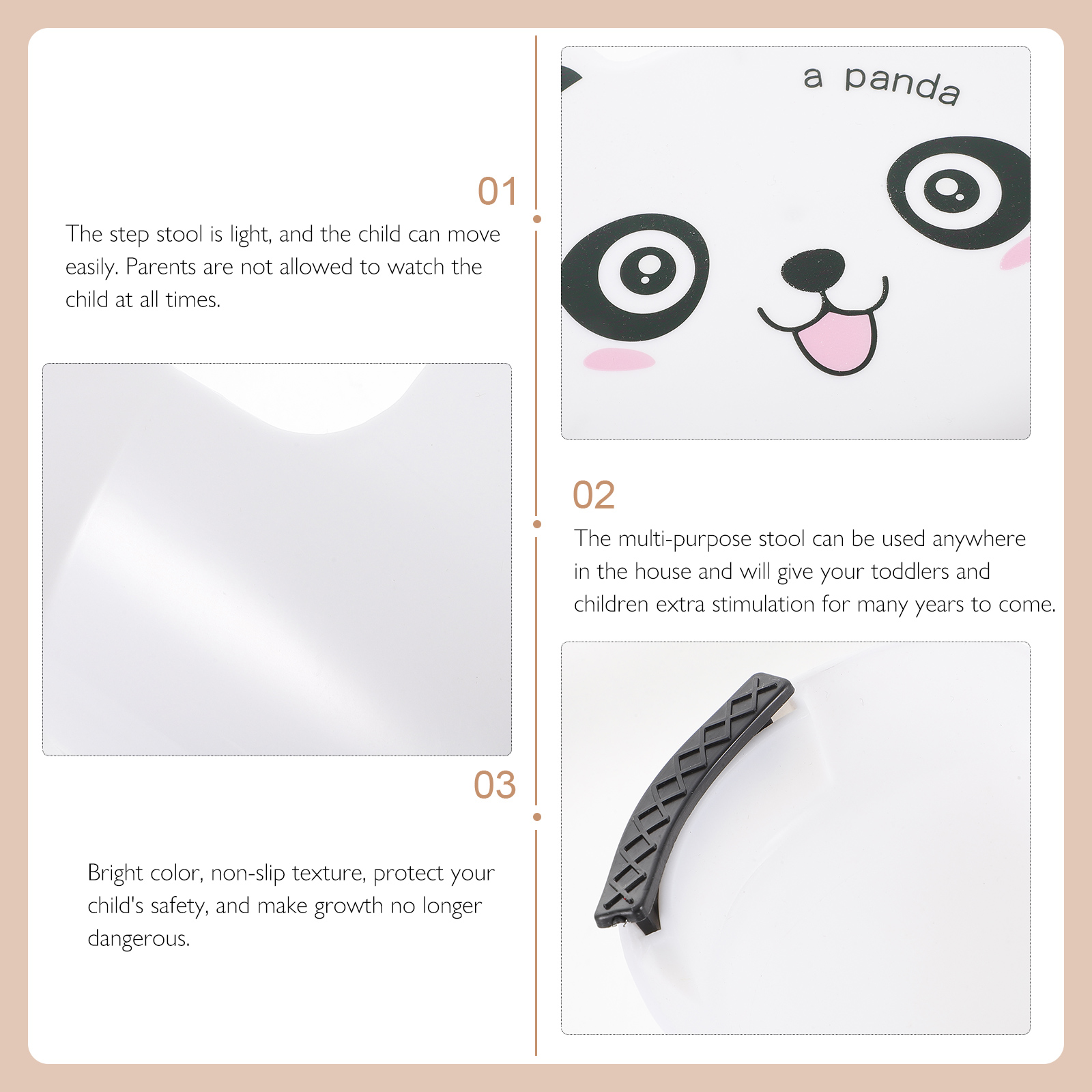 Plastic Step Kids Bright Color Non Kid Step Stool Safe Foot Bath Multi Purpose Children Furniture Stools Home Use