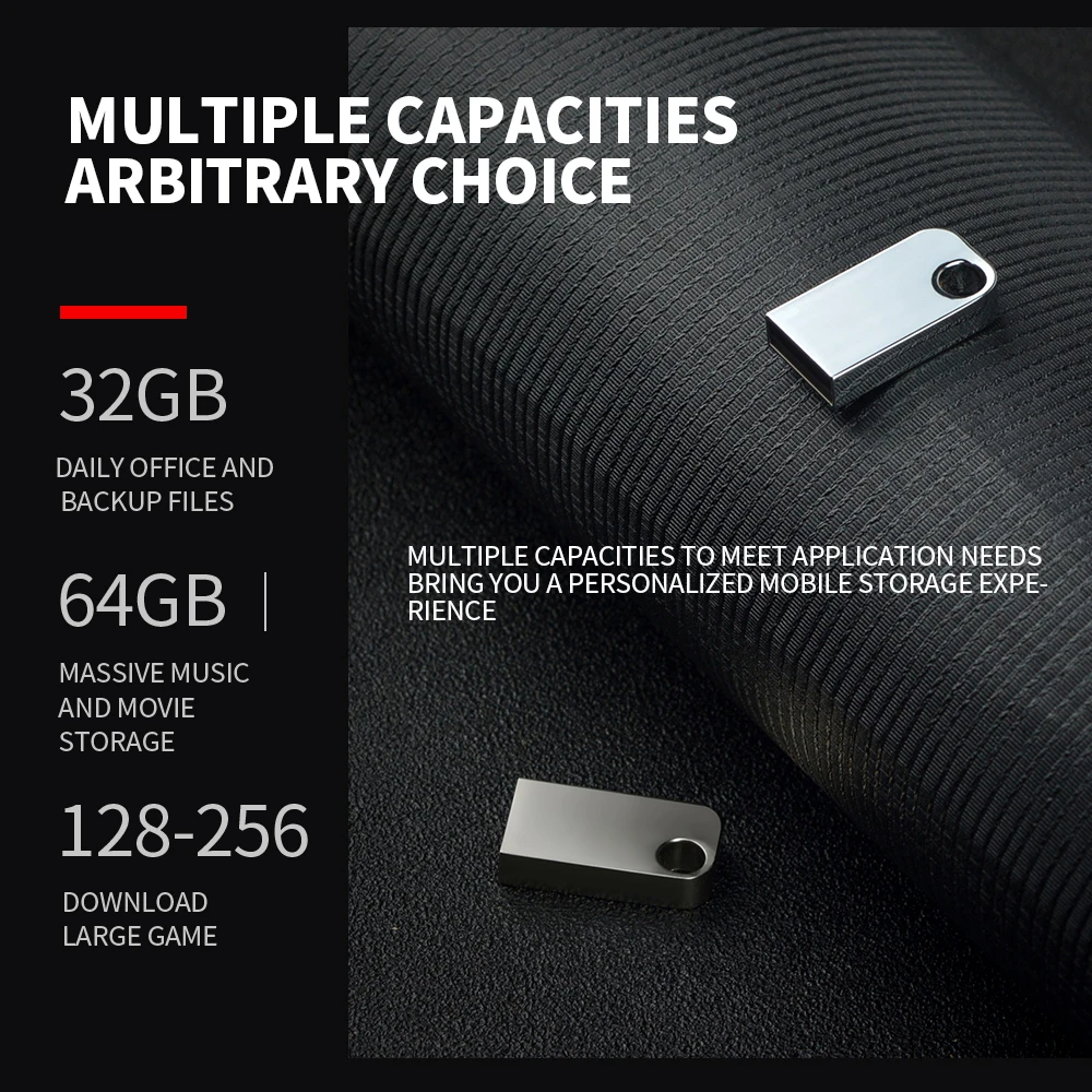 Mini U-disk Flash Drive With High-speed Memory Metal Logo Pendrive USB Fflash Drives 32GB 4GB 64GB USB Stick Usb 3.0 Pen Drive