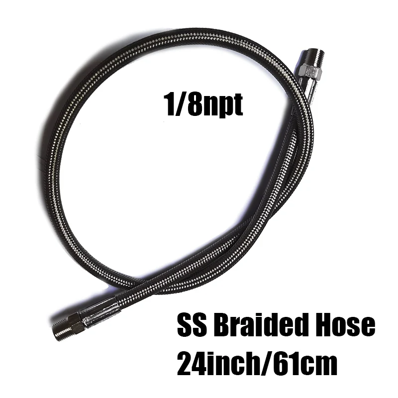 Charging Coiled Remote Hose Microbore Line Filling Air CO2 Nitro Pneumatic Tool 1/8npt 3000psi