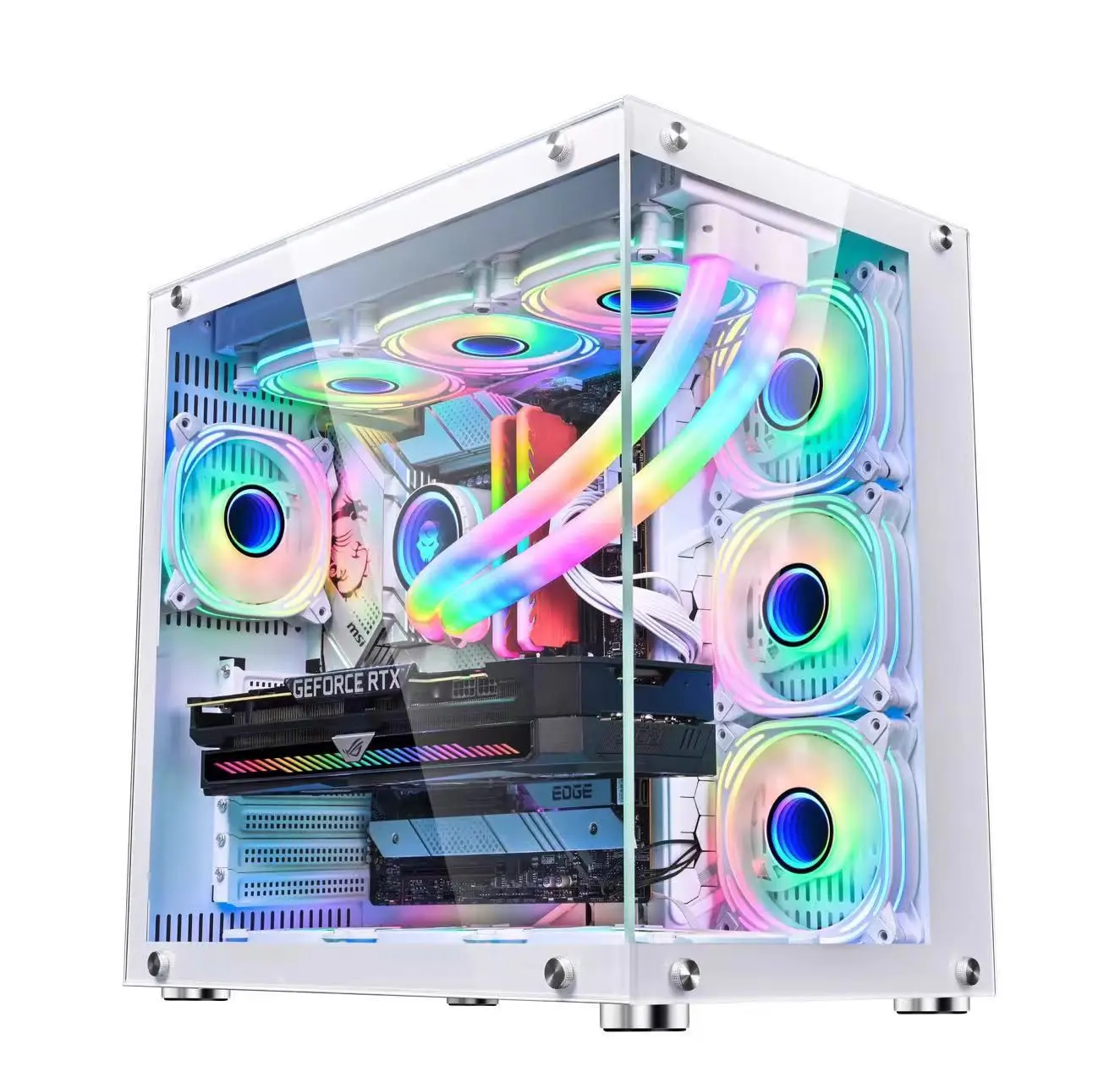 DIY Desktop PC Full Set I3 I7 RX580 2060 3060 GPU 13400f Assembled Gaming Desktop Pc Full Setup