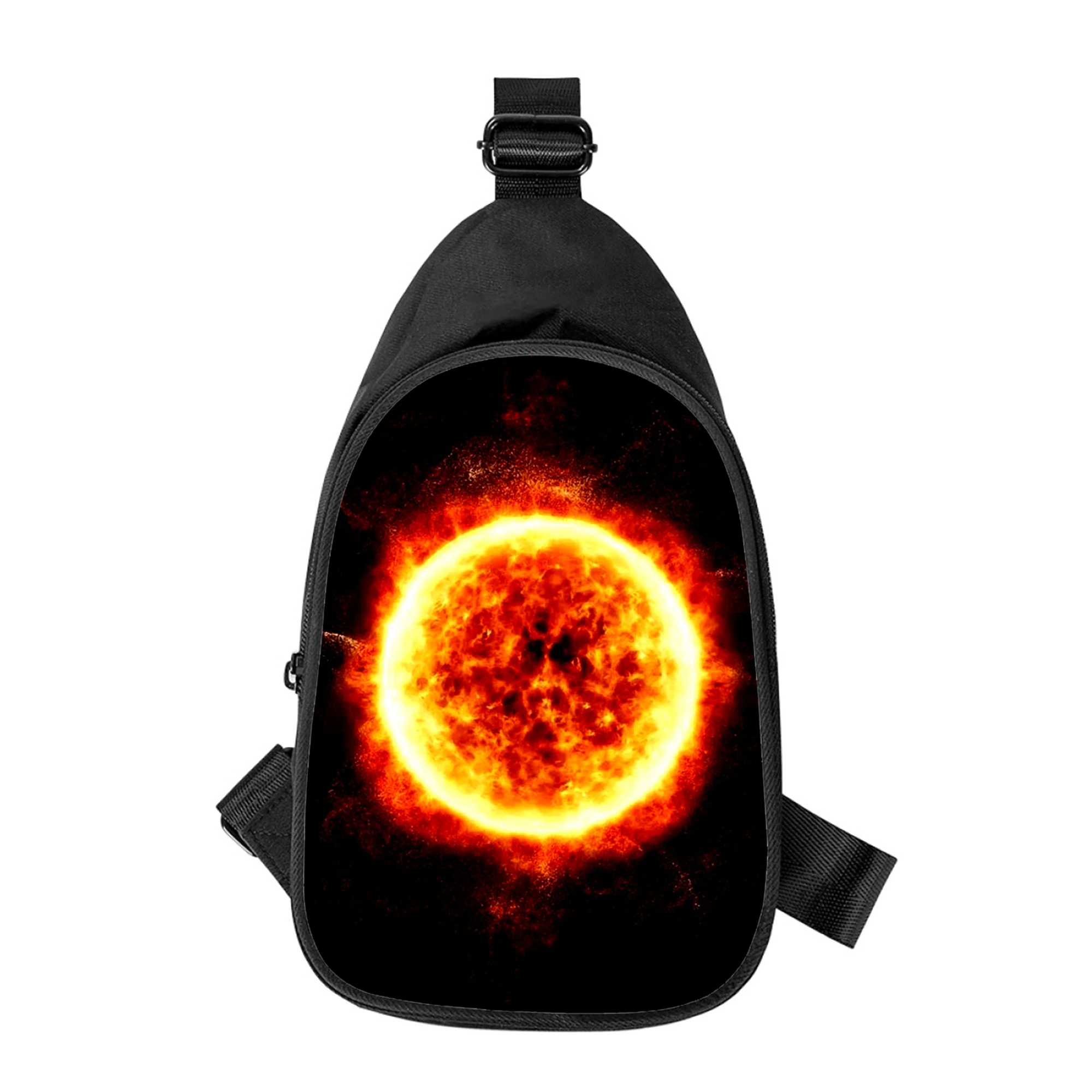 Kunst Sonne 3D-Druck neue Männer Kreuz Brusttasche diagonal Frauen Umhängetasche Ehemann Schule Hüft tasche männliche Brust packung