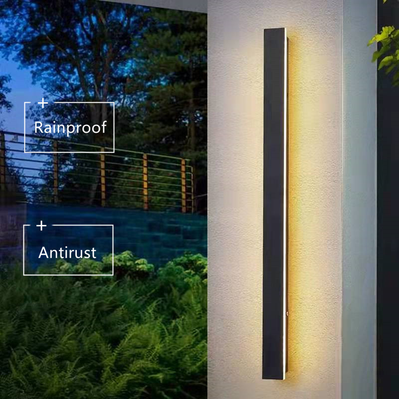 Luz LED de pared larga impermeable ip65, iluminación exterior para jardín, casa de campo, balcón, pared interior, dormitorio, sala de estar