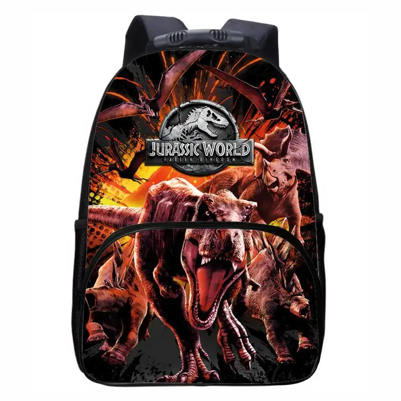 Mochila para estudiantes de primaria y secundaria Jurassic World Dinosaur, mochila de moda para hombres y mujeres