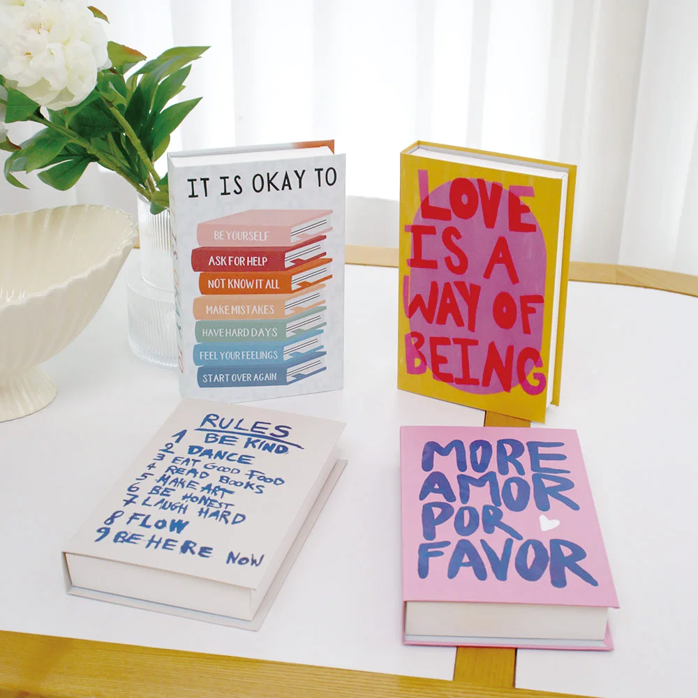Fake Book Box Luxury Decoration Fake Books More Amor Por Favor Living Room Decoration Elegant Room Ornaments Coffee Table Book