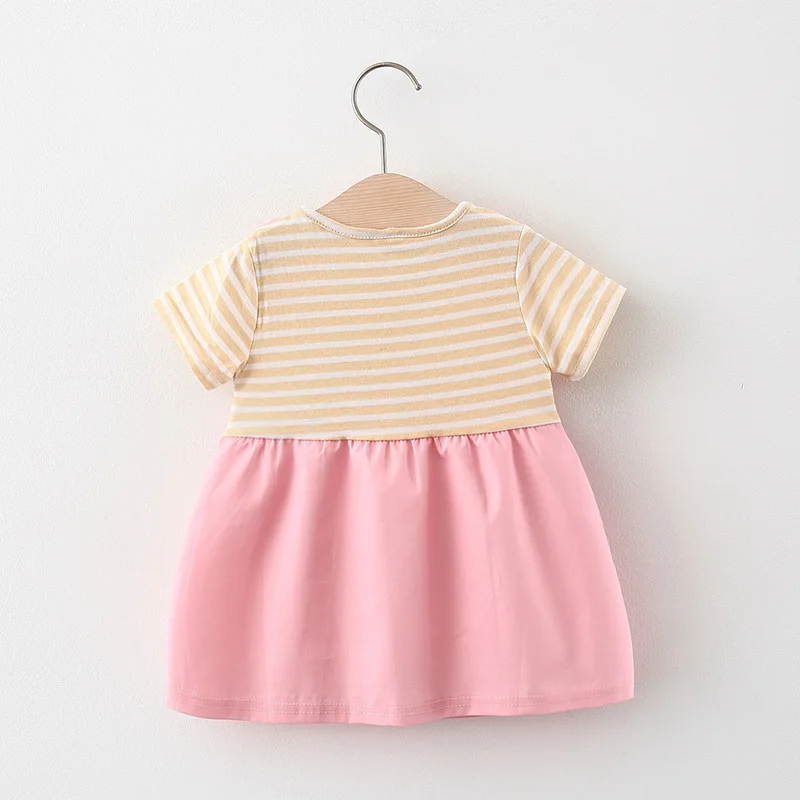 0〜3歳の女の子のための半袖のプリンセスサマードレス