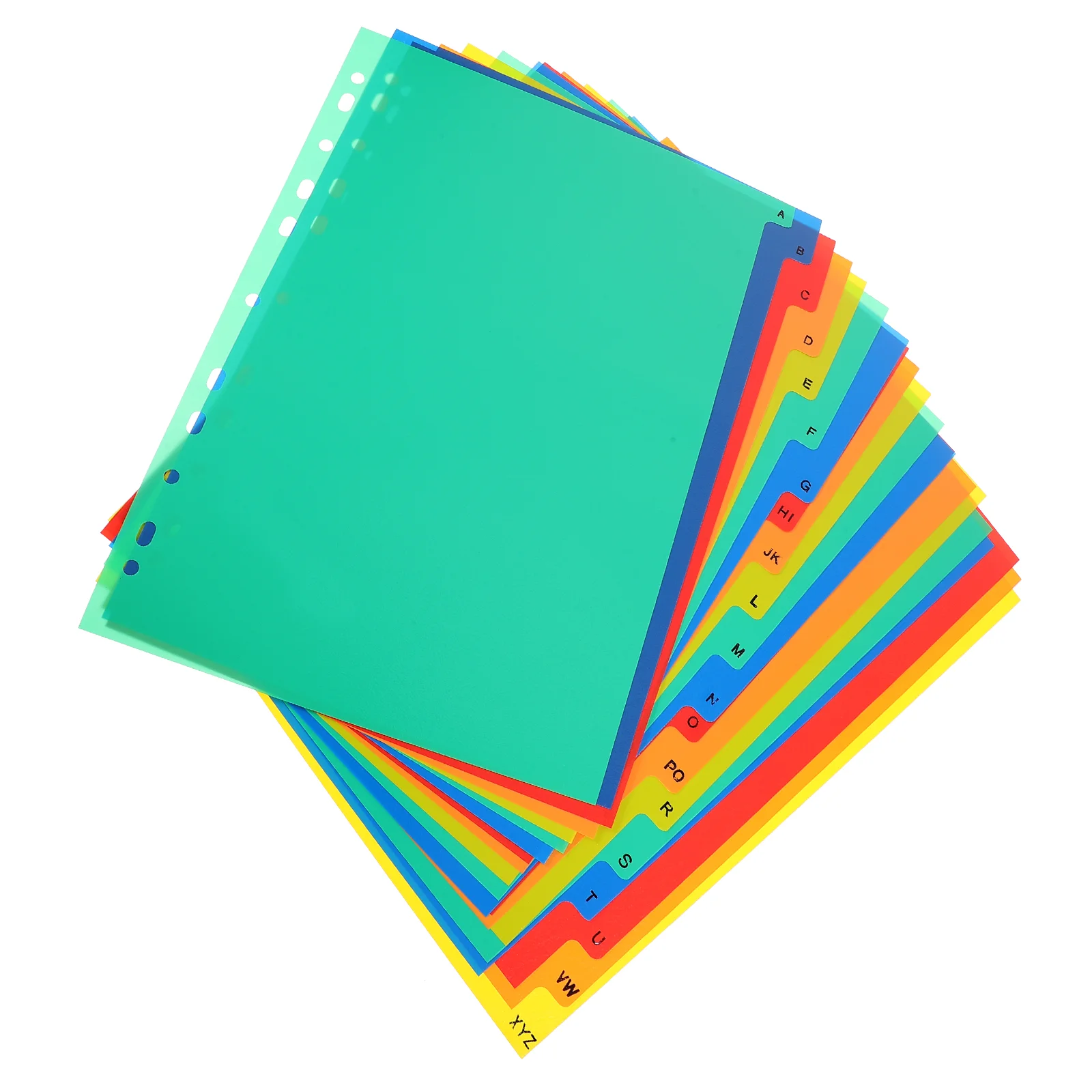 21 Uds. Blocs de notas A4 separados separadores de páginas de hojas sueltas marcadores de hojas perforadas libro pestañas de plástico índice de cuaderno Oficina