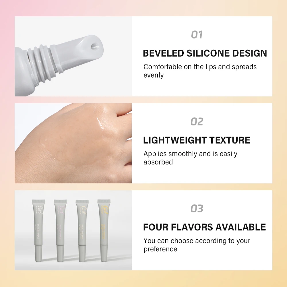 10ml hidratante peptídeo tratamento labial máscara labial gel remover pele morta batom base creme labial máscara de cuidados com os lábios reduzir linhas labiais