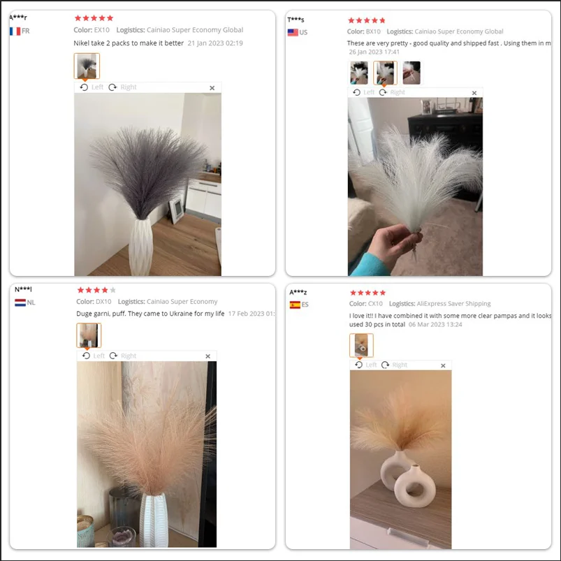 인공 팜파스 잔디 꽃다발, 홈 웨딩 장식, 파티 룸 장식, 침실 DIY 꽃 벽 꽃병, 가짜 식물 리드, 10 개
