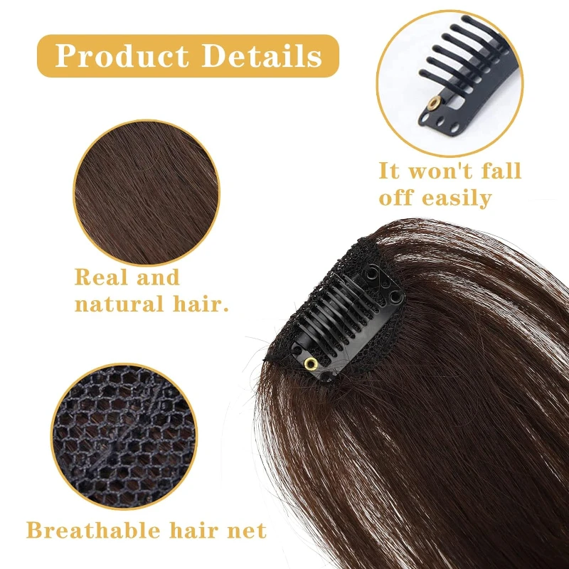 Extensões naturais com clip de cabelo com templos, fofas, invisíveis, curvas, ar, postiços para mulheres, roupas diárias, moda