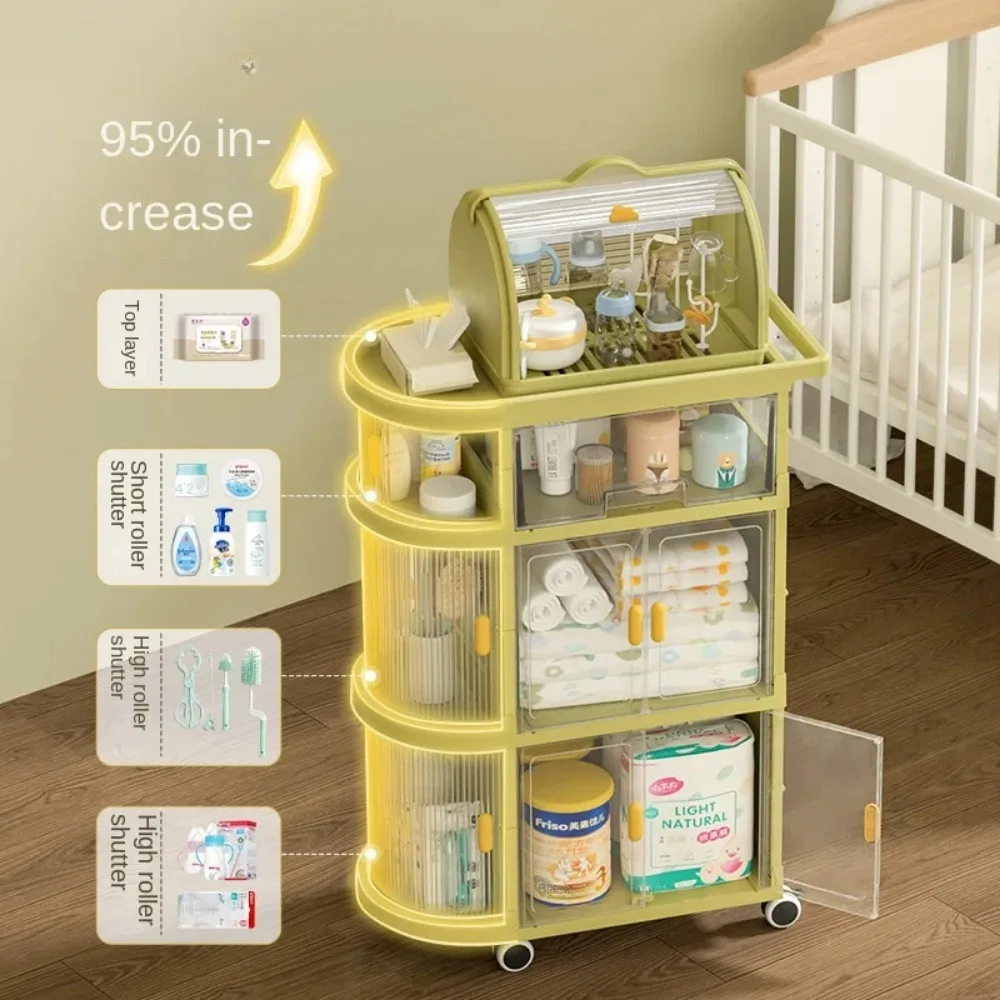 Portaoggetti per bambini carrello pieghevole Snack Toys Organizer per articoli vari carrello multistrato portaoggetti per passeggino Rack forniture per bambini