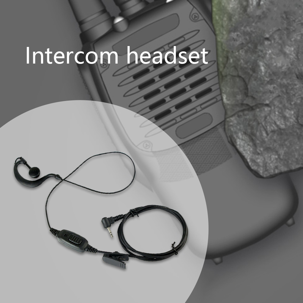 1 Pin 2.5mm Walkie Talkie Wired Earphone Single Ear Button Operation Headphone Headset with Microphone Replacing Part