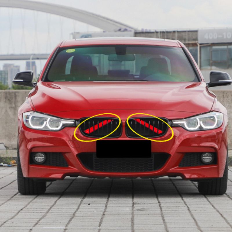 Tiras de guarnição da grade dianteira do carro capa quadro adesivo para bmw f30 f31 f34 gt 320i 328i g30 g31 g01 g02 g05 f25 f26 f20 116i 118i 120i