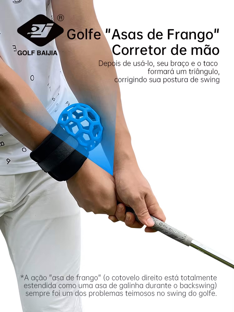 Treinador de balanço de bola inteligente de golfe, equipamento de bola de auxílio para treinamento de golfe portátil, treinamento de correção de postura de bola inteligente para iniciantes