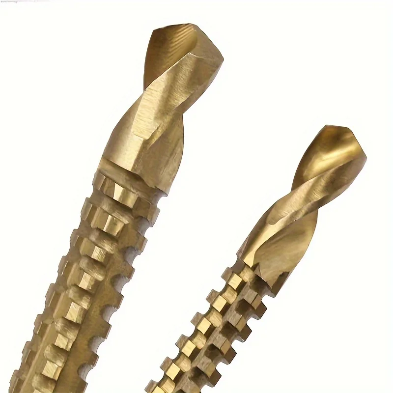 6pcs/set Step Drill Bit Set, 4-32mm Woodworking Hole Cutter, Titanium Coated High-Speed Steel, Includes 3mm/6mm/8mm Sawtooth Bit