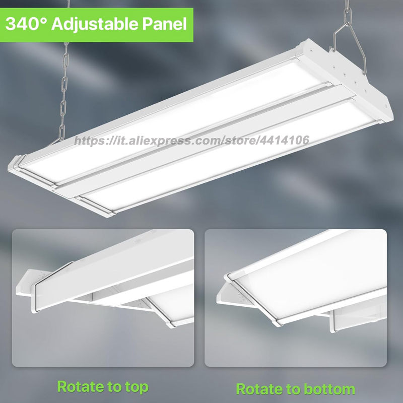 ไฟถาดไฟ LED 150W 20250lm เชิงเส้นสำหรับร้านค้าไฟเบย์สูงสำหรับโรงรถไฟเชิงพาณิชย์สำหรับเวิร์คช้อปซูเปอร์มาร์เก็ต