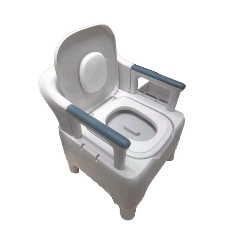 Asiento de inodoro portátil para personas mayores, silla de baño de plástico, productos para el cuidado de personas mayores, 2024