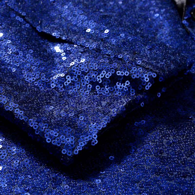 Britischen Stil Männer Gericht Smoking Anzug Mäntel Mode Pailletten Dekoration Blazer Gentleman Hochzeit Party Lange Jacke