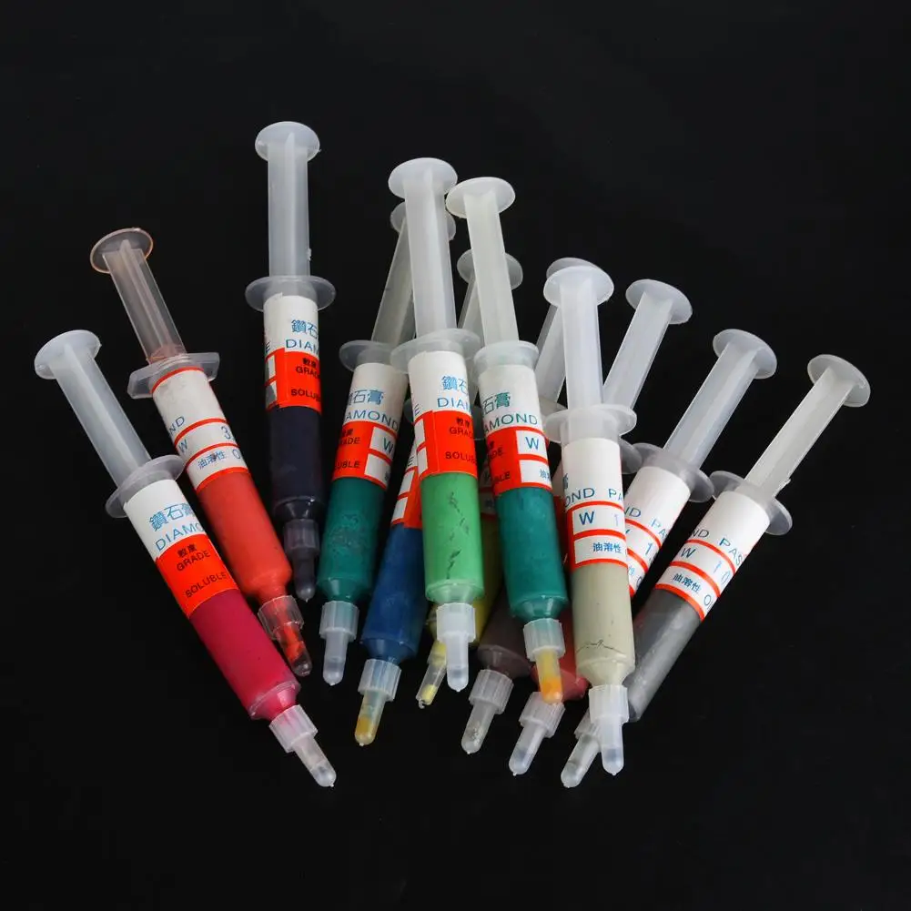 12 Pcs Polishing Compound Paste Resin Wax Sand Abrasive Kit with Storage Box