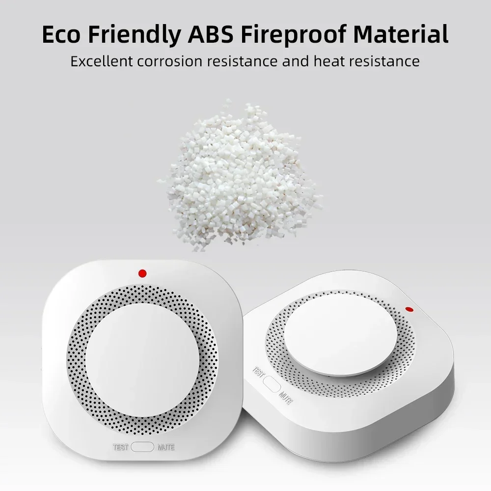 Smoke Detector Sensor For Independent Home Warehouse Security Smart Smoke Fire Alarm Replaceable Alarmas De Seguridad Para Casa