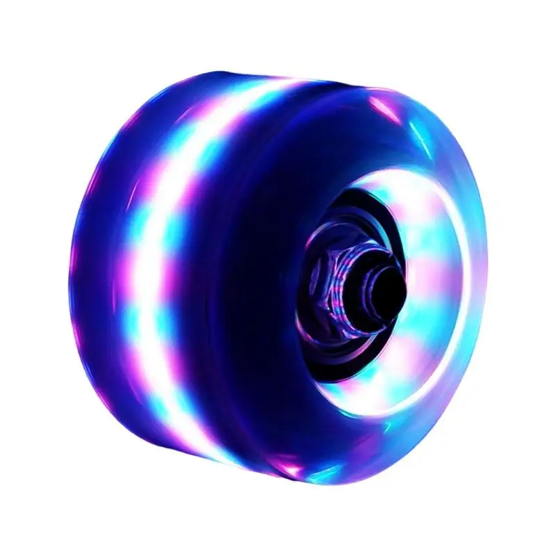 Patins à roulettes à Double rangée roues lumineuses patins à roulettes roues clignotantes pour patins à roulettes accessoires roue à roulettes en polyuréthane