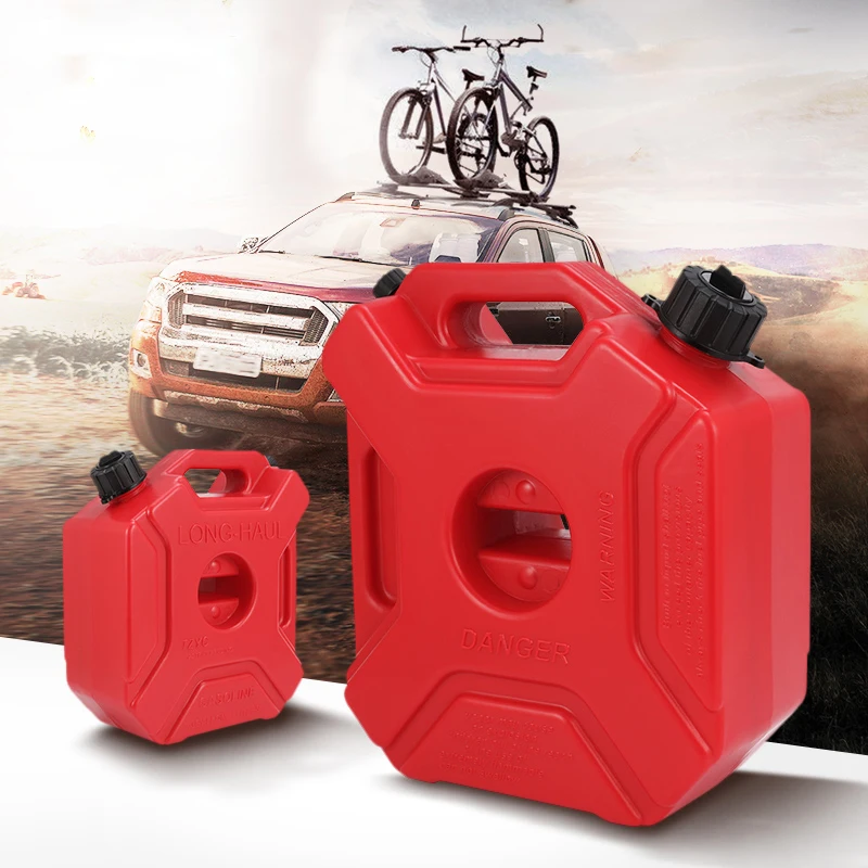 Latas de gasolina universales de 3L/5L con/sin bloqueo de soporte para coches, tanque de combustible de motocicleta, lata de repuesto de Gas, contenedor de aceite de gasolina