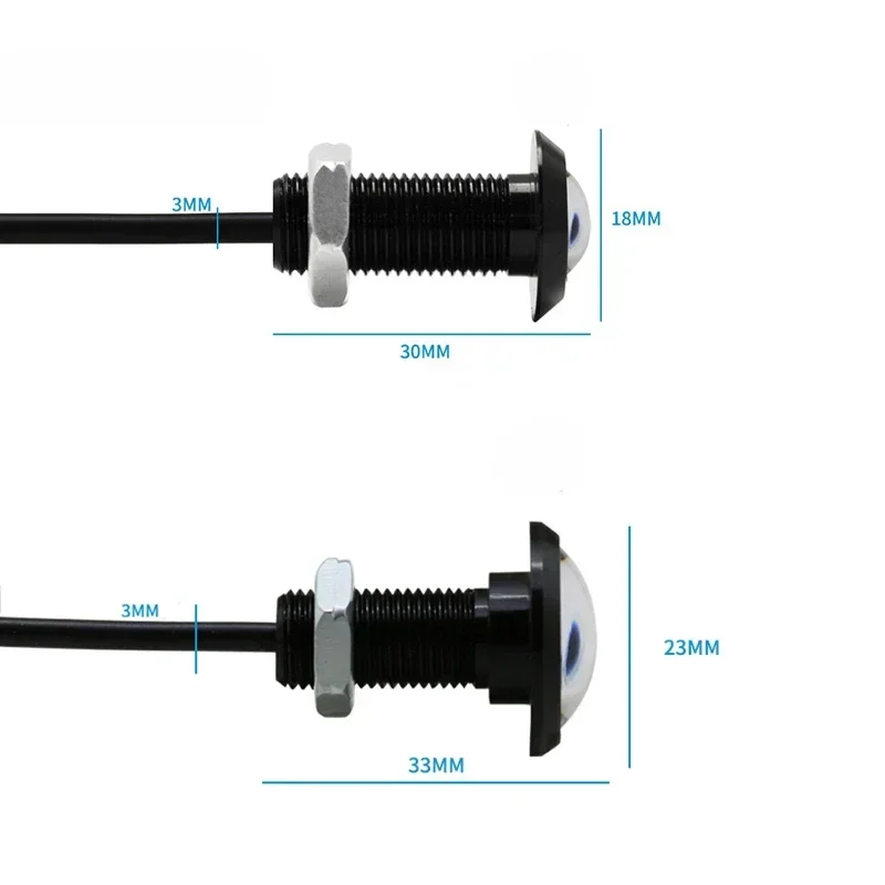 DNO 1 Cái Đại Bàng Mắt Đèn LED Xe Hơi Đèn Chạy Ban Ngày DRL Bi Gầm Lồi Cho Xe Máy Tự Động Bãi Đậu Xe Singal Lapms 12V 24V LED Cho Xe Ô Tô