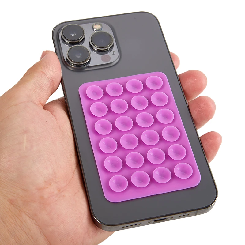 Double Side Suction Pad For Mobile Phone Fixture Suction Cup Backed Fixing 3M Adhesive Phone Silicone Sucker Fixed Pad