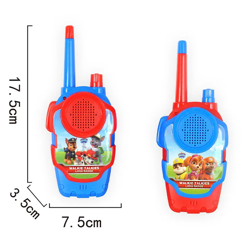 PAW Patrols-Juego de walkie talkies de juguete para niños, Walkie Radio de dibujos animados, interfono de Radio para niños, juguetes para padres e hijos, juego de teléfono al aire libre, regalo