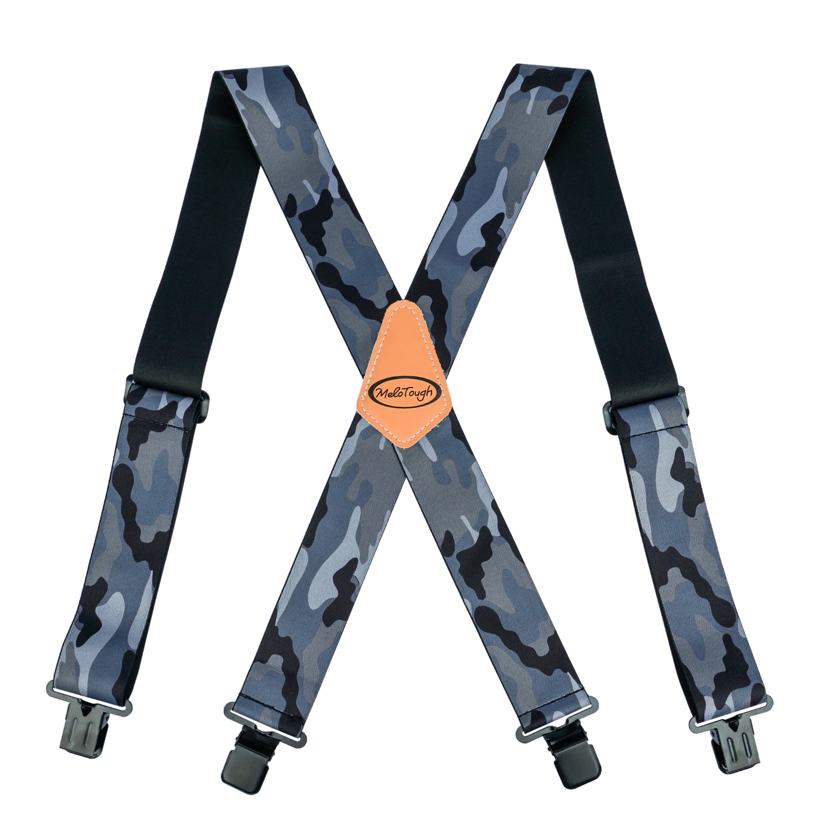 MELOTOUGH-Tirantes totalmente elásticos para hombre, 2 pulgadas de ancho, espalda en X, tirantes de trabajo resistentes, cinturón de herramientas, suspensión