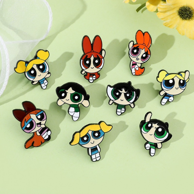 Vliegend meisje emaille badge leuke cartoon rugzak broche accessoires anime sieraden kleding badge kindercadeau broche accessoires